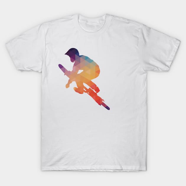 Abstract of mountain biking T-Shirt by JuicypeachXx